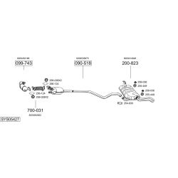 Išmetimo sistema BOSAL SYS05427