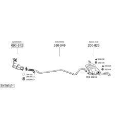Išmetimo sistema BOSAL SYS05431