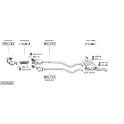 Išmetimo sistema BOSAL SYS05432