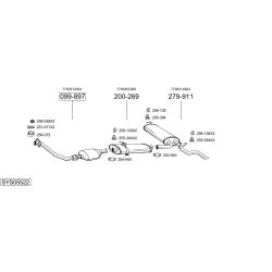 Išmetimo sistema BOSAL SYS05522