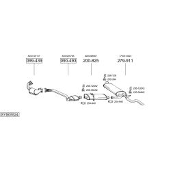 Išmetimo sistema BOSAL SYS05524