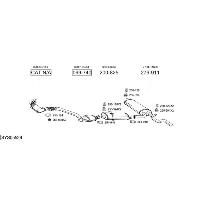 Išmetimo sistema BOSAL SYS05529