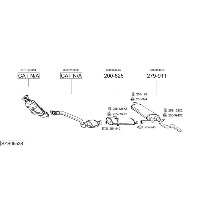 Išmetimo sistema BOSAL SYS05538