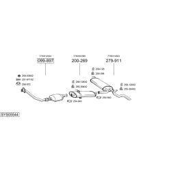 Išmetimo sistema BOSAL SYS05544