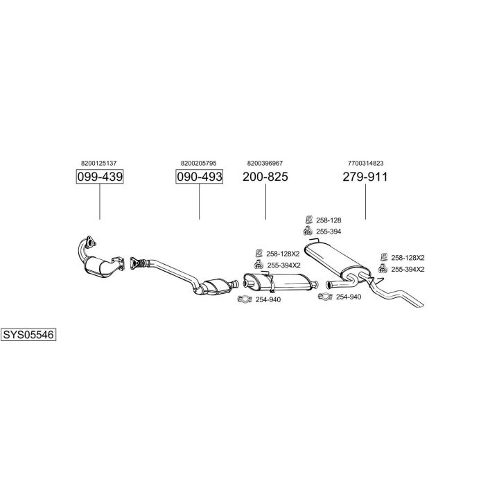 Išmetimo sistema BOSAL SYS05546