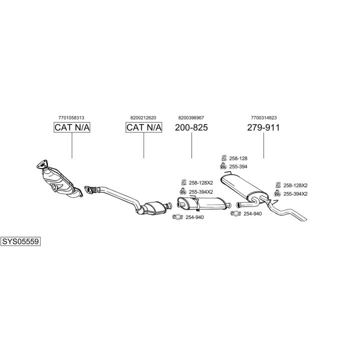 Išmetimo sistema BOSAL SYS05559