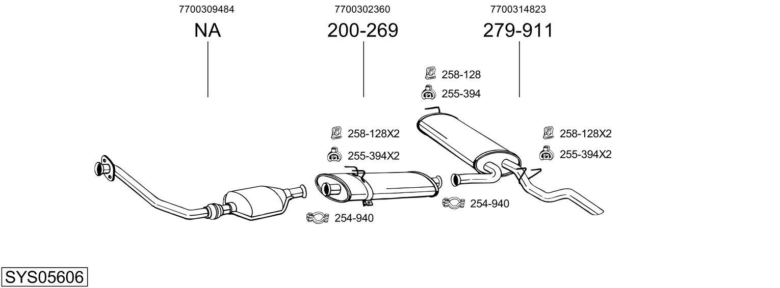 Išmetimo sistema BOSAL SYS05606