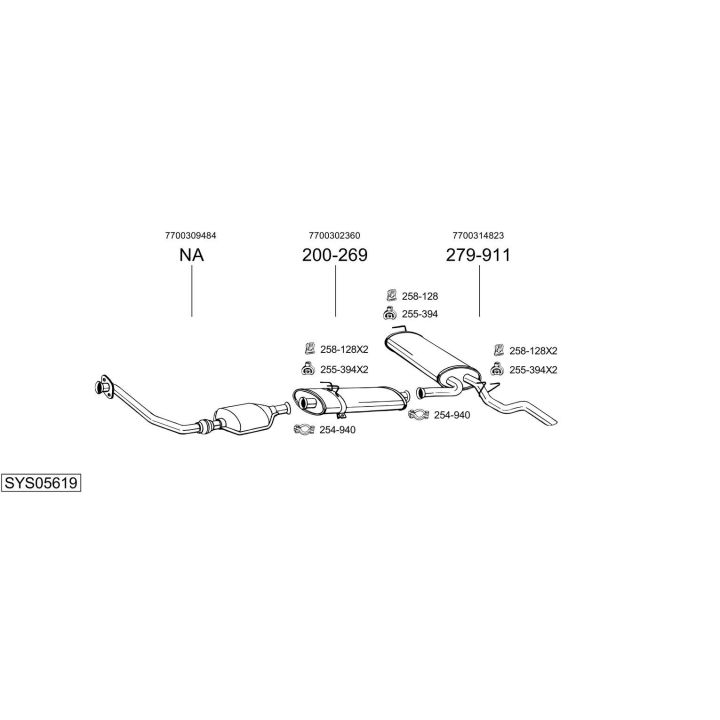 Išmetimo sistema BOSAL SYS05619