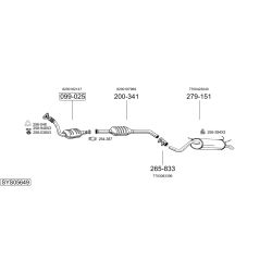 Išmetimo sistema BOSAL SYS05649