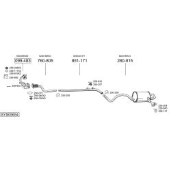 Išmetimo sistema BOSAL SYS05654