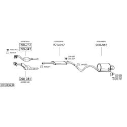 Išmetimo sistema BOSAL SYS05660