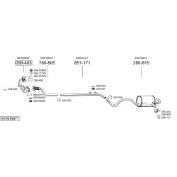 Išmetimo sistema BOSAL SYS05671