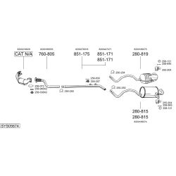 Išmetimo sistema BOSAL SYS05674