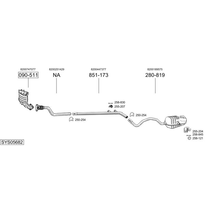 Išmetimo sistema BOSAL SYS05682