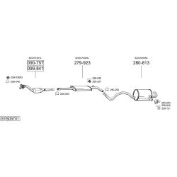 Išmetimo sistema BOSAL SYS05701
