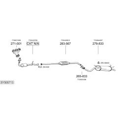 Išmetimo sistema BOSAL SYS05713