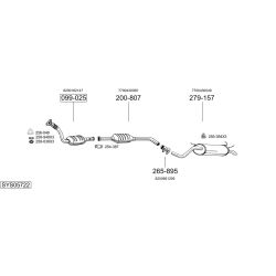 Išmetimo sistema BOSAL SYS05722