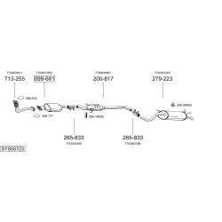 Išmetimo sistema BOSAL SYS05723