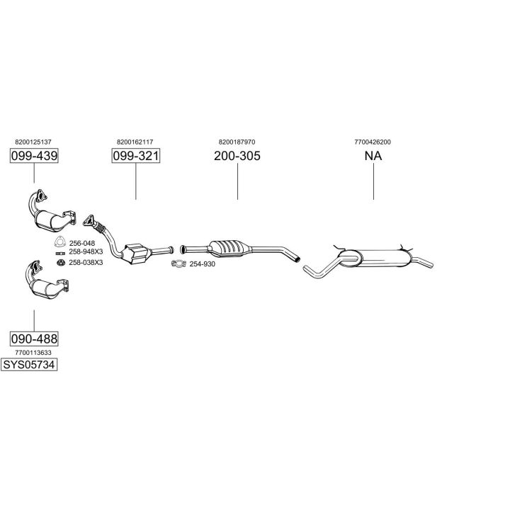 Išmetimo sistema BOSAL SYS05734