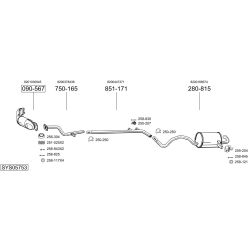 Išmetimo sistema BOSAL SYS05753