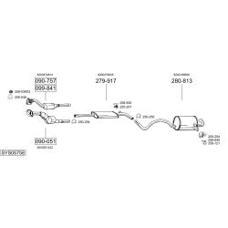 Išmetimo sistema BOSAL SYS05758