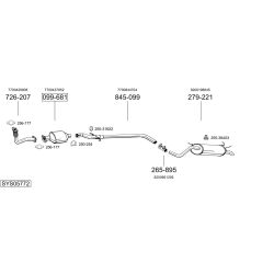 Išmetimo sistema BOSAL SYS05772