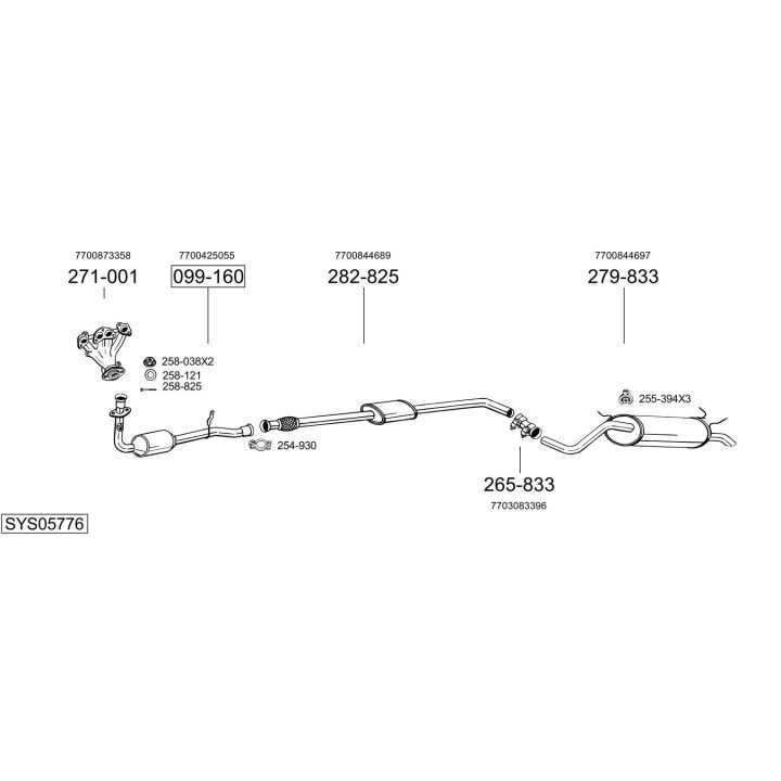 Išmetimo sistema BOSAL SYS05776