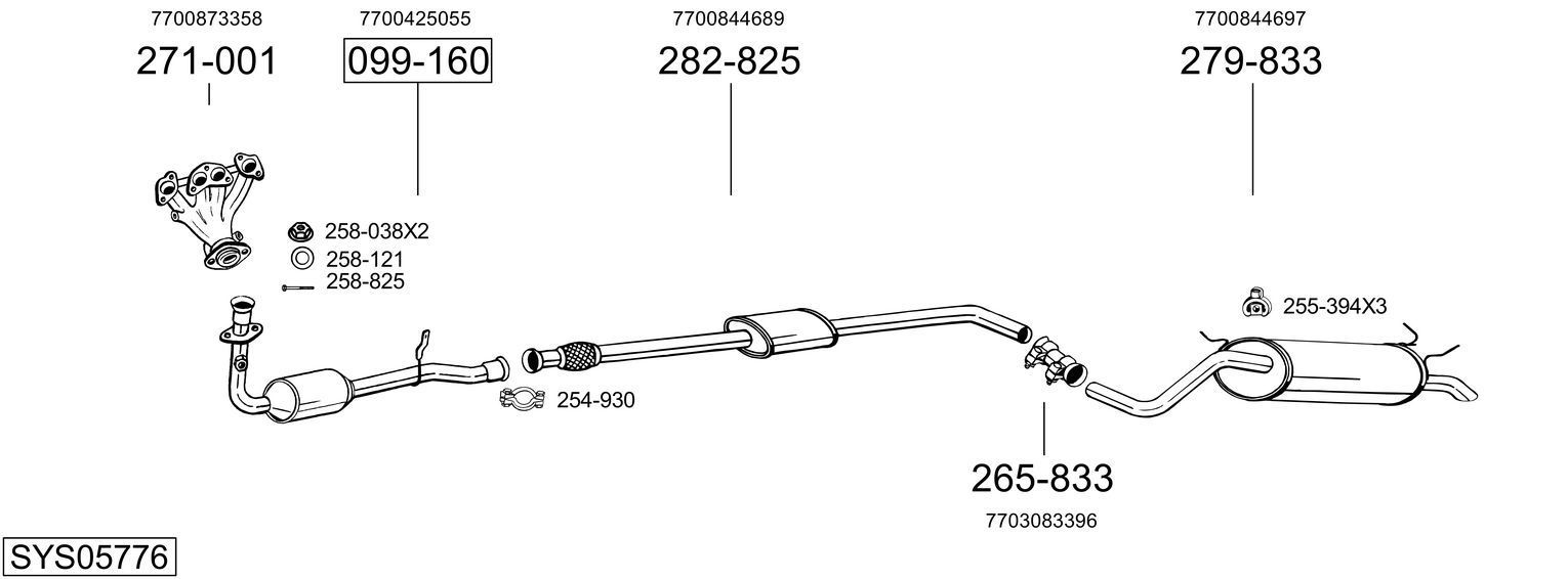 Išmetimo sistema BOSAL SYS05776