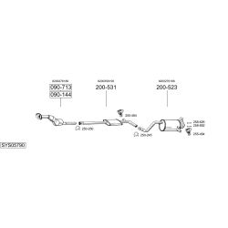 Išmetimo sistema BOSAL SYS05790