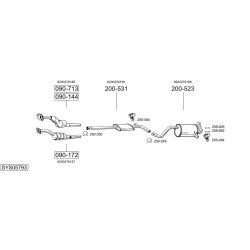 Išmetimo sistema BOSAL SYS05793