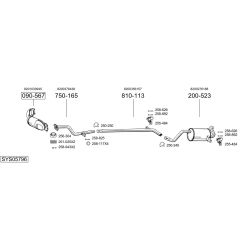 Išmetimo sistema BOSAL SYS05796