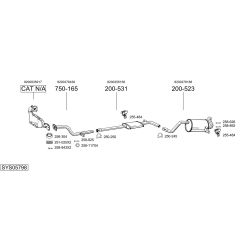 Išmetimo sistema BOSAL SYS05798
