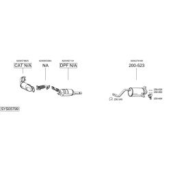 Išmetimo sistema BOSAL SYS05799