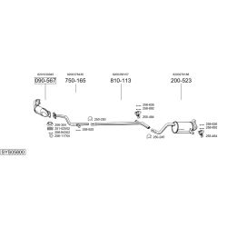 Išmetimo sistema BOSAL SYS05800