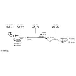 Išmetimo sistema BOSAL SYS05832
