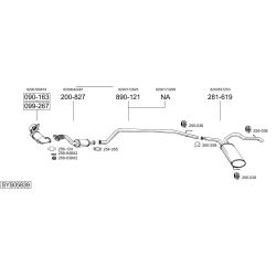 Išmetimo sistema BOSAL SYS05839