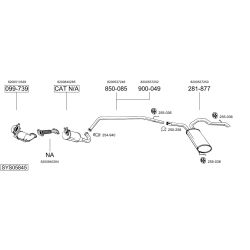 Išmetimo sistema BOSAL SYS05845