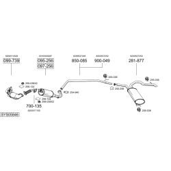 Išmetimo sistema BOSAL SYS05846
