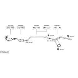 Išmetimo sistema BOSAL SYS05847