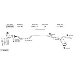 Išmetimo sistema BOSAL SYS05858