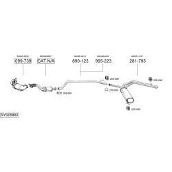 Išmetimo sistema BOSAL SYS05860
