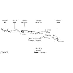 Išmetimo sistema BOSAL SYS05869