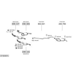 Išmetimo sistema BOSAL SYS05874