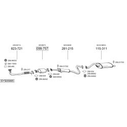 Išmetimo sistema BOSAL SYS05885
