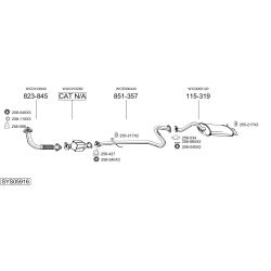 Išmetimo sistema BOSAL SYS05916
