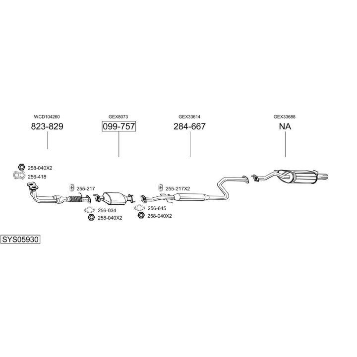 Išmetimo sistema BOSAL SYS05930