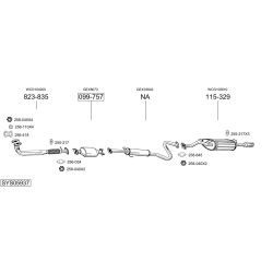 Išmetimo sistema BOSAL SYS05937