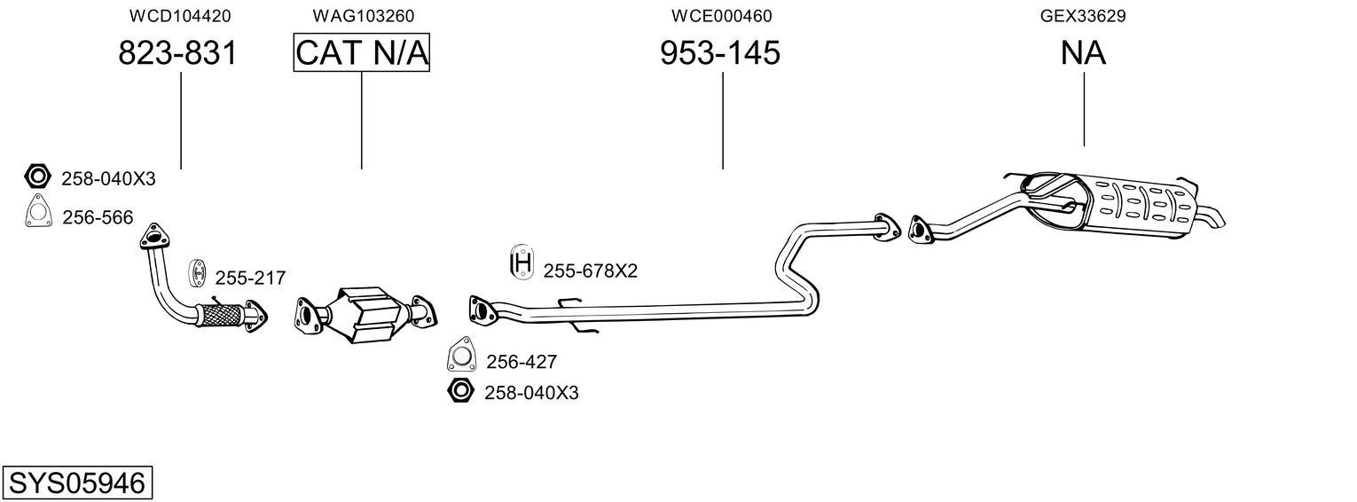 Išmetimo sistema BOSAL SYS05946