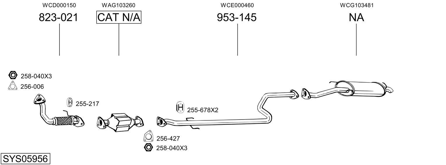 Išmetimo sistema BOSAL SYS05956