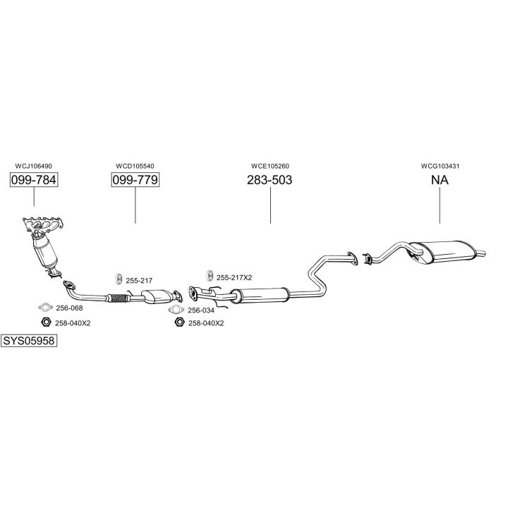 Išmetimo sistema BOSAL SYS05958